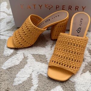 Katy Perry Collections Mustard Woven Mules